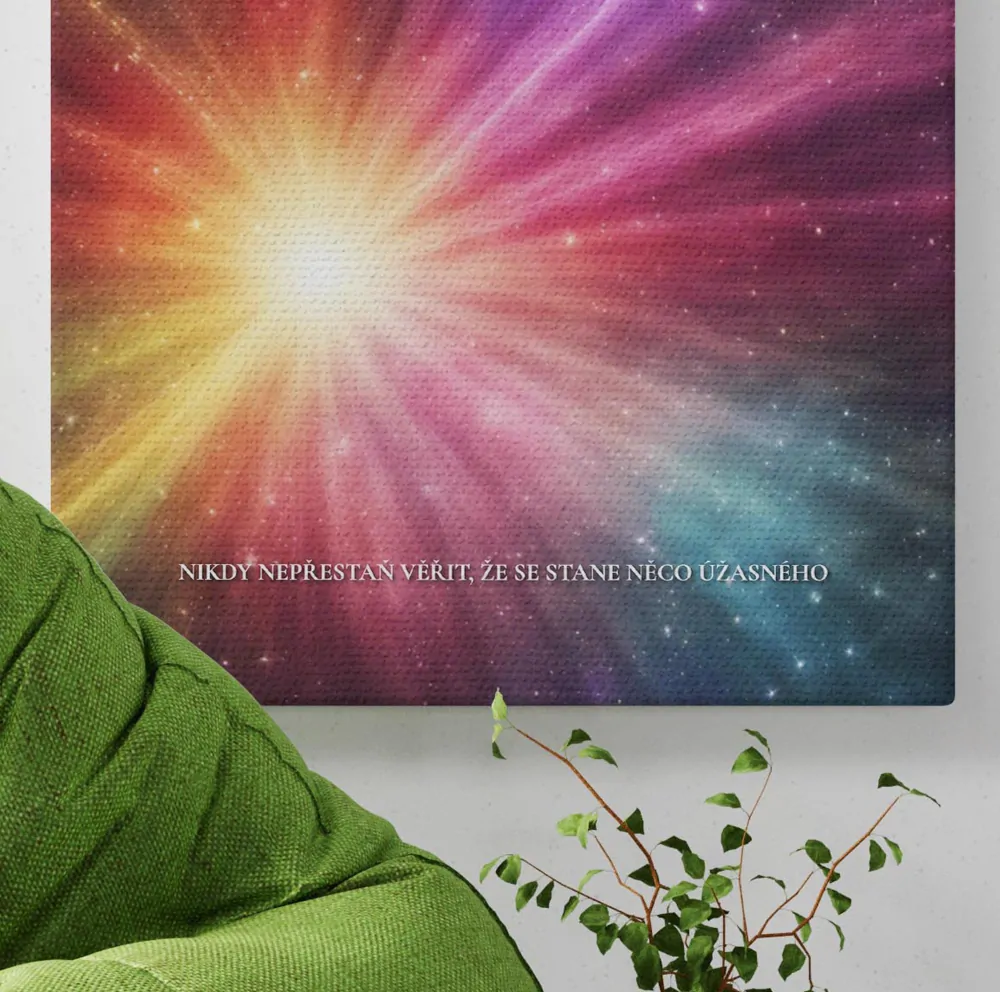 Motivační obraz - Nikdy nepřestaň věřit